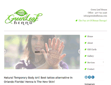 Tablet Screenshot of greenleafhenna.com